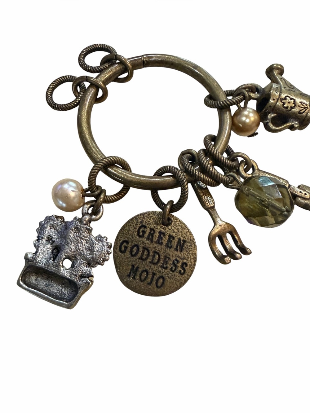 Lenny and Eva Necklace Mojo Charm Antique Brass